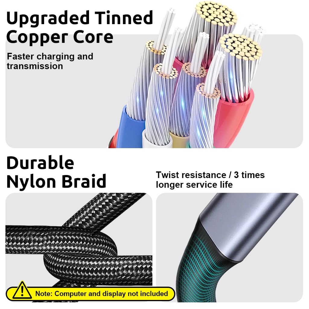 Verilux USB C Extension Cable, 6.6ft USB Type C Male to Female Cable Support 100W PD Fast Charging, 10Gbps Data Transfer, 4K@60Hz HD Video Output Compatible with iPad Pro, MacBook Pro, Dell Verilux USB C Extension Cable, 6.6ft USB Type C Male to Female Cable Support 100W PD Fast Charging, 10Gbps Data Transfer, 4K@60Hz HD Video Output Compatible with iPad Pro, MacBook Pro, Dell
